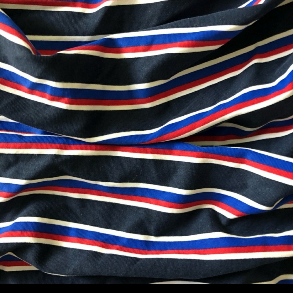 Black striped tummy control one piece swimsuit - Picture 7 of 10